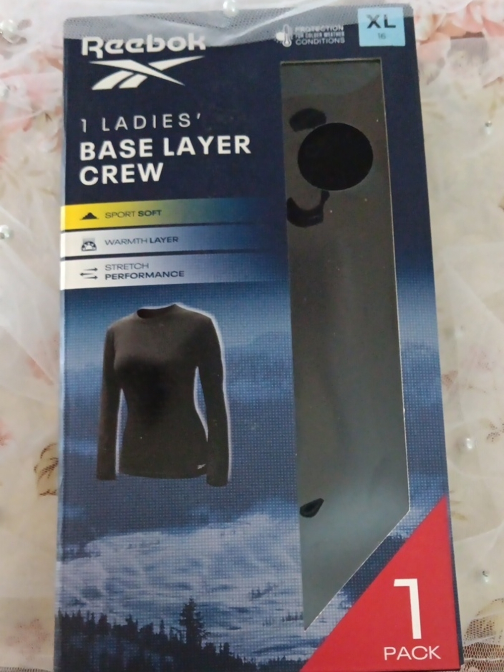 Reebok Women's Crew Base Layer Long Sleeve - Black